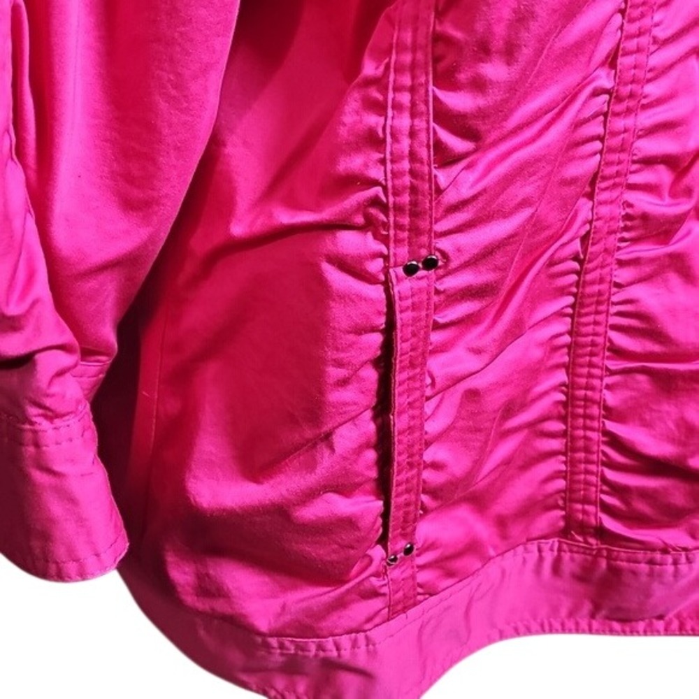 Laura Ashley Barbie Pink Rouched Jacket 3/4 Sleeves, Size 2x - Picture 3 of 9
